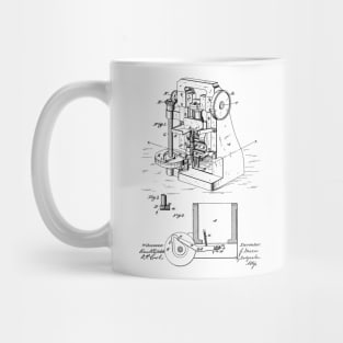 Bullet Machine Vintage Patent Hand Drawing Mug